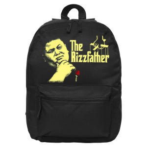 The Rizzfather The Rizzler Godfather Funny Meme 16 in Basic Backpack