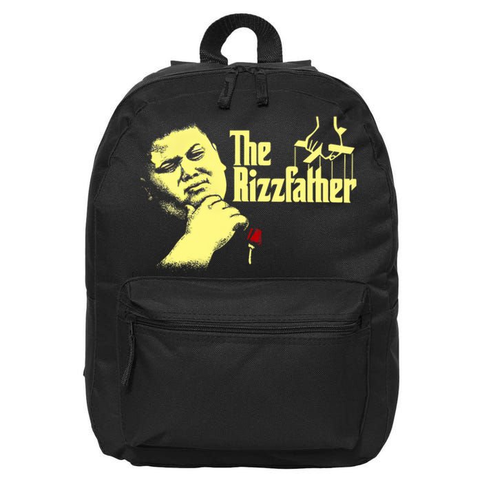 The Rizzfather The Rizzler Godfather Funny Meme 16 in Basic Backpack