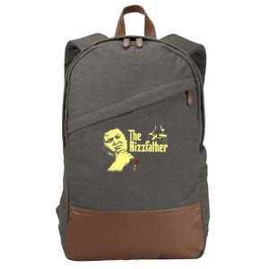 The Rizzfather The Rizzler Godfather Funny Meme Cotton Canvas Backpack