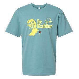 The Rizzfather The Rizzler Godfather Funny Meme Sueded Cloud Jersey T-Shirt