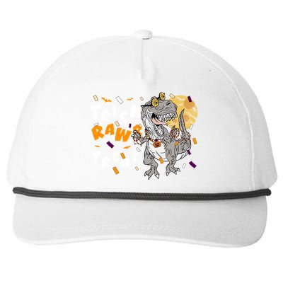 Trick Rawr Treat Halloween T Rex Dinosaur Gift Snapback Five-Panel Rope Hat