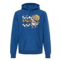 Trick Rawr Treat Halloween T Rex Dinosaur Gift Premium Hoodie