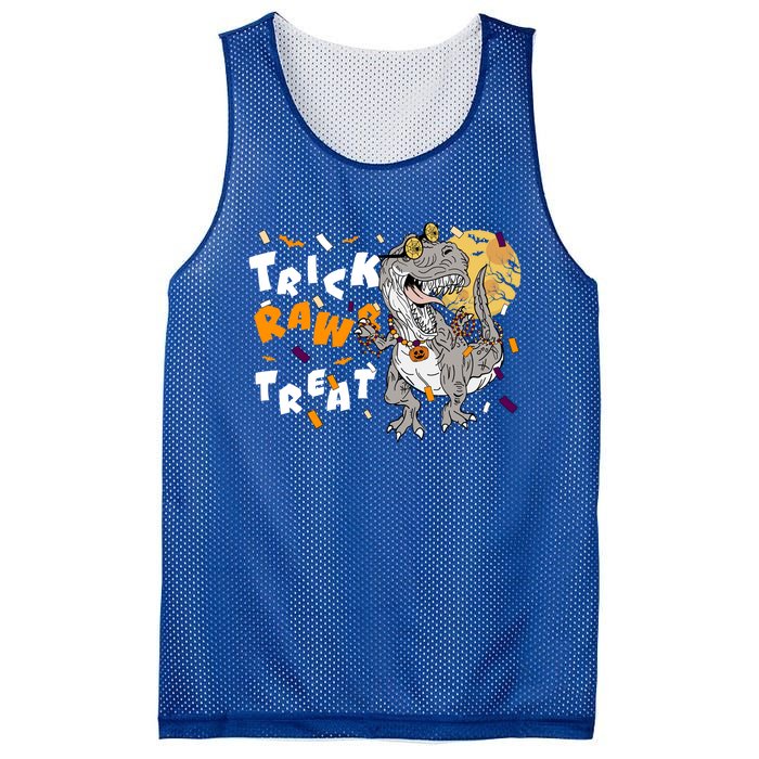 Trick Rawr Treat Halloween T Rex Dinosaur Gift Mesh Reversible Basketball Jersey Tank