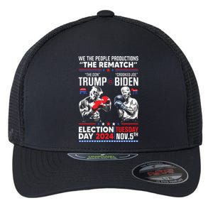 The Rematch The Don And Crooked Joe Biden Pro Trump 2024 Flexfit Unipanel Trucker Cap