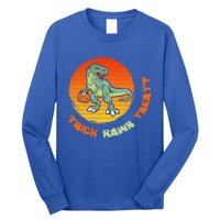 Trick Rawr Treat Halloween T Rex Pumpkin Dinosaur Funny Funny Gift Long Sleeve Shirt