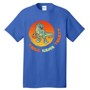 Trick Rawr Treat Halloween T Rex Pumpkin Dinosaur Funny Funny Gift Tall T-Shirt