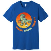 Trick Rawr Treat Halloween T Rex Pumpkin Dinosaur Funny Funny Gift Premium T-Shirt