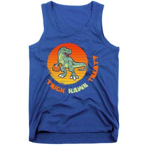 Trick Rawr Treat Halloween T Rex Pumpkin Dinosaur Funny Funny Gift Tank Top