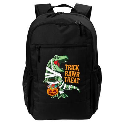 Trick Rawr Treat Halloween TRex Dinosaur Ghost Print Gift Backpack
