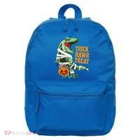 Trick Rawr Treat Halloween TRex Dinosaur Ghost Print Gift 16 in Basic Backpack