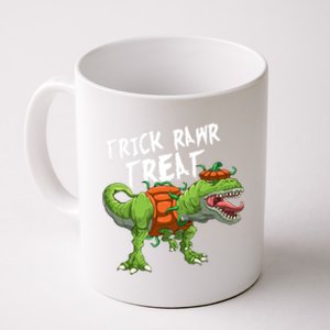 Trick Rawr Treat Pumpkin TRex Halloween Dinosaur Gift Coffee Mug