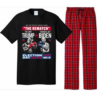 The Rematch The Don And Crooked Joe Pro Trump 2024 Pajama Set