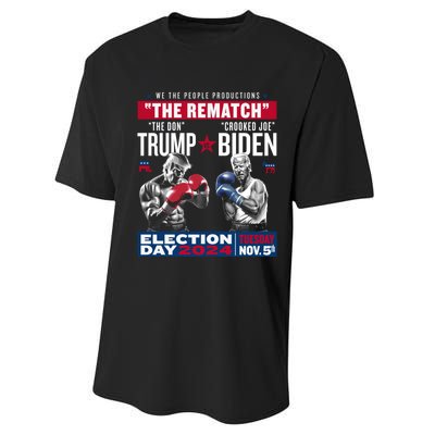 The Rematch The Don And Crooked Joe Pro Trump 2024 Performance Sprint T-Shirt