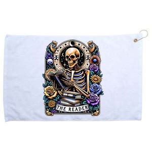 The Reader Tarot Card Halloween Reading Skeleton Grommeted Golf Towel