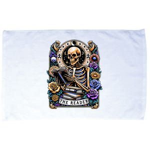 The Reader Tarot Card Halloween Reading Skeleton Microfiber Hand Towel