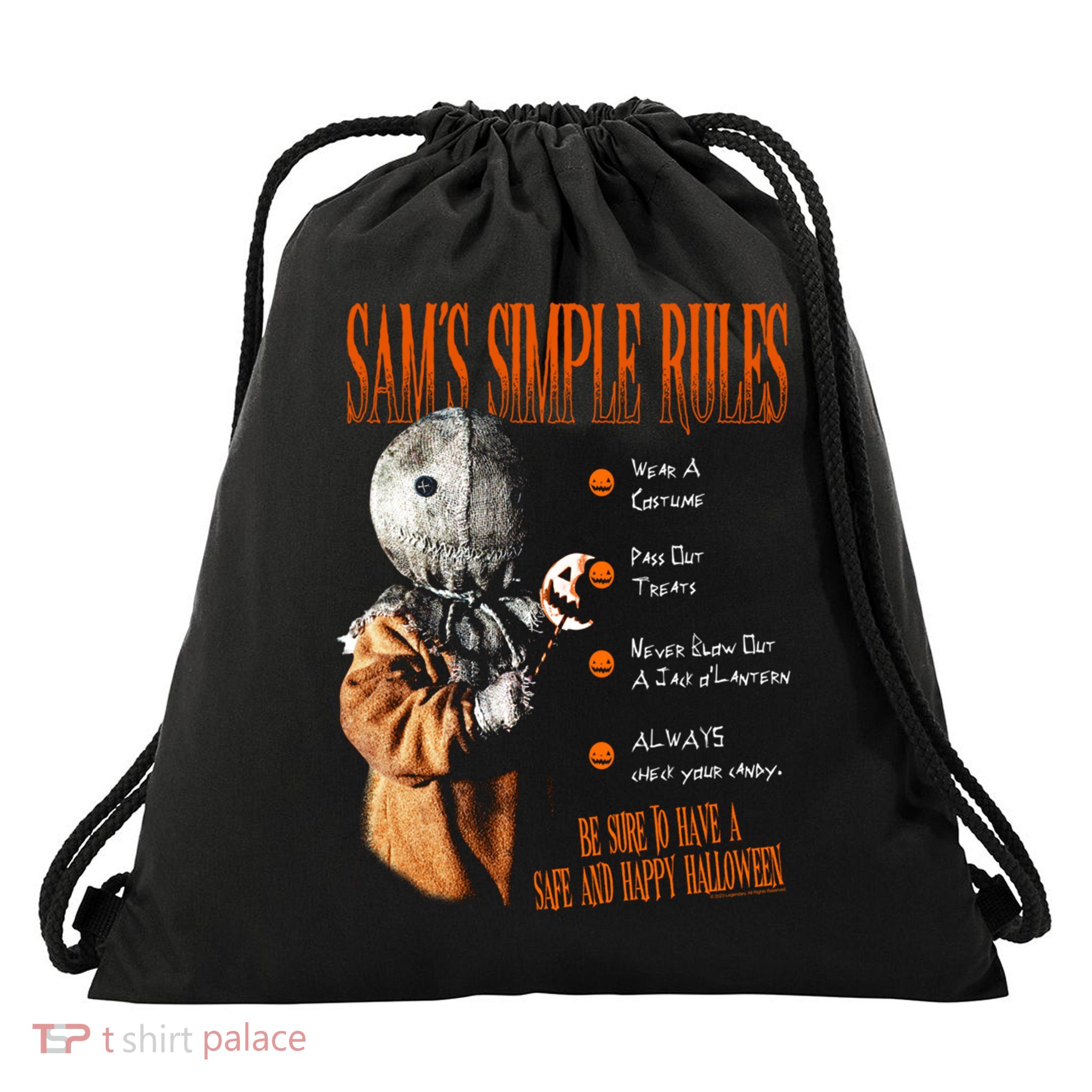 Trick R Treat SamS Simple Rules Gift Drawstring Bag