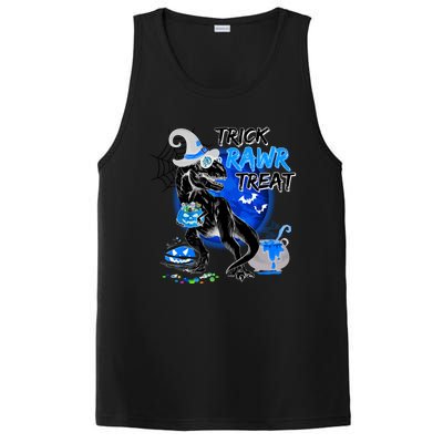 Trick Rawr Treat Scary Witch Dinosaur Pumpkin Cute Halloween Gift PosiCharge Competitor Tank