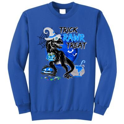 Trick Rawr Treat Scary Witch Dinosaur Pumpkin Cute Halloween Gift Sweatshirt