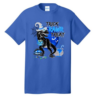 Trick Rawr Treat Scary Witch Dinosaur Pumpkin Cute Halloween Gift Tall T-Shirt