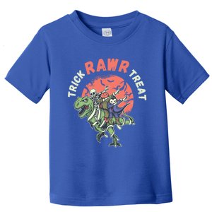 Trick Rawr Treat Skeleton Trex Dino Gift Toddler T-Shirt