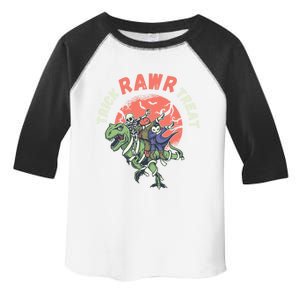 Trick Rawr Treat Skeleton Trex Dino Gift Toddler Fine Jersey T-Shirt