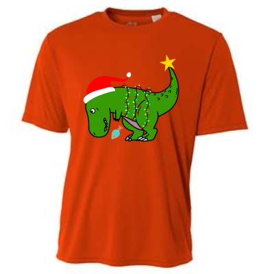 Tree Rex Trex Arms Too Short Christmas Dinosaur Adult And Gift Cooling Performance Crew T-Shirt