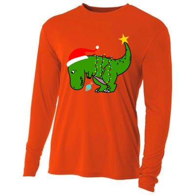 Tree Rex Trex Arms Too Short Christmas Dinosaur Adult And Gift Cooling Performance Long Sleeve Crew