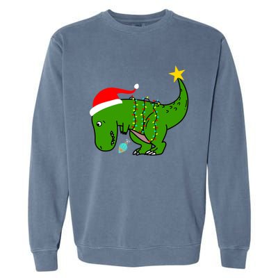 Tree Rex Trex Arms Too Short Christmas Dinosaur Adult And Gift Garment-Dyed Sweatshirt