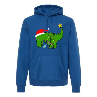 Tree Rex Trex Arms Too Short Christmas Dinosaur Adult And Gift Premium Hoodie