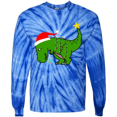 Tree Rex Trex Arms Too Short Christmas Dinosaur Adult And Gift Tie-Dye Long Sleeve Shirt