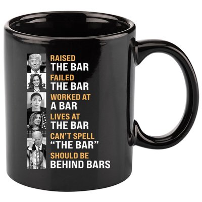 Trump Raised The Bar Harris Failed The Bar 11oz C Handle Ceramic Mug
