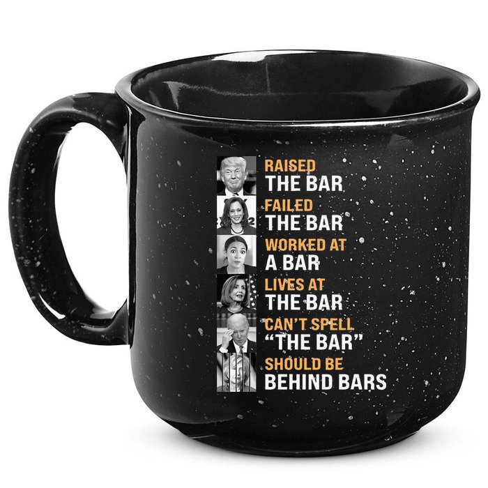 Trump Raised The Bar Harris Failed The Bar 15oz Campfire Ceramic Mug