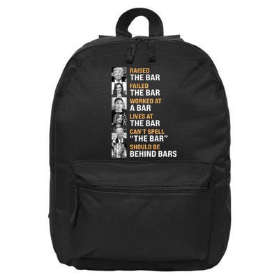 Trump Raised The Bar Harris Failed The Bar 16 in Basic Backpack