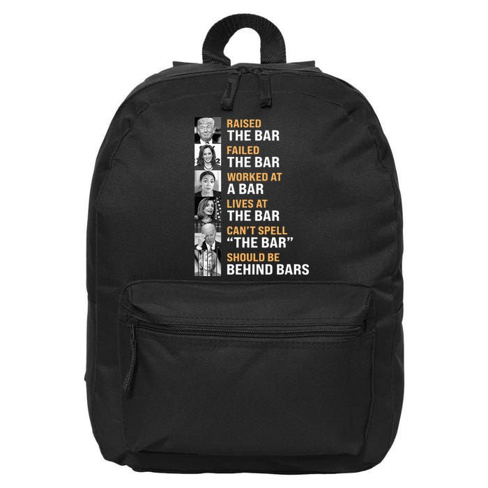 Trump Raised The Bar Harris Failed The Bar 16 in Basic Backpack