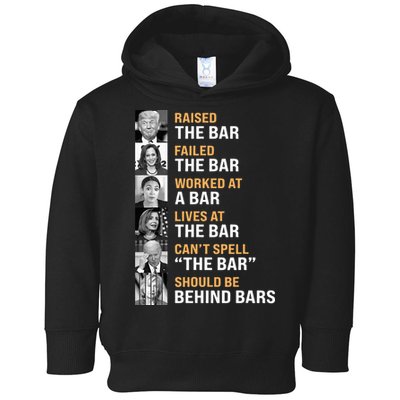Trump Raised The Bar Harris Failed The Bar Toddler Hoodie