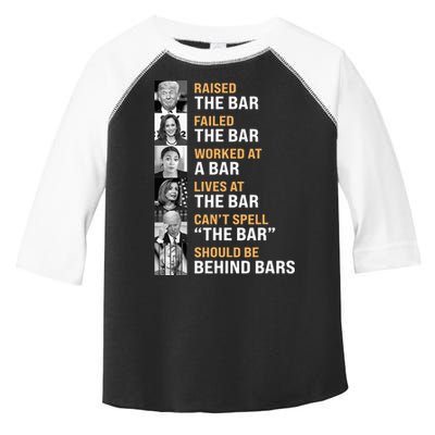 Trump Raised The Bar Harris Failed The Bar Toddler Fine Jersey T-Shirt