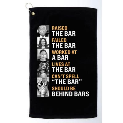 Trump Raised The Bar Harris Failed The Bar Golf Towel