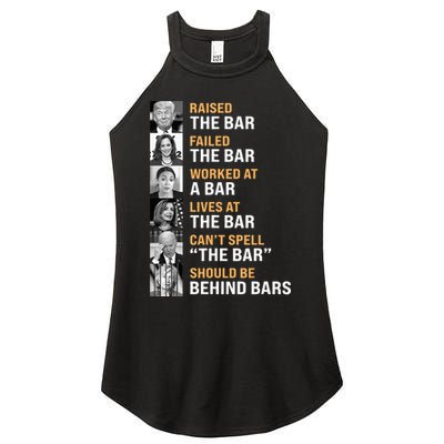 Trump Raised The Bar Harris Failed The Bar Women's Perfect Tri Rocker Tank
