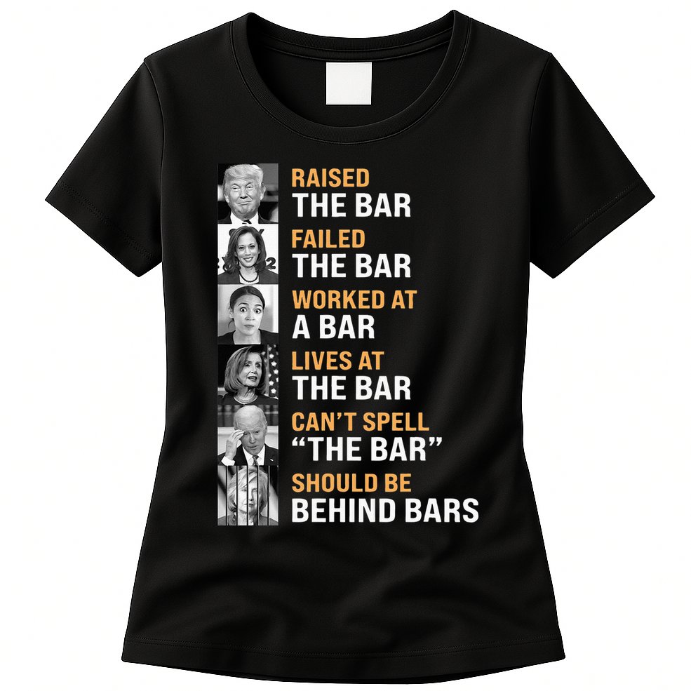 Trump Raised The Bar Harris Failed The Bar Womens T-Shirt