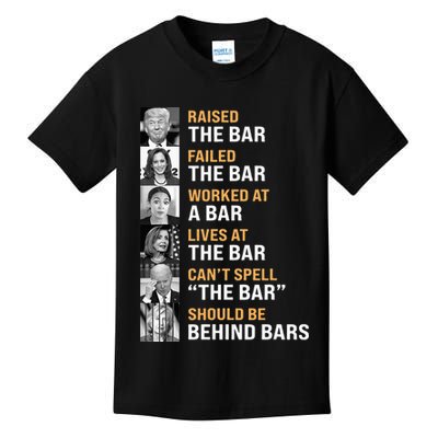Trump Raised The Bar Harris Failed The Bar Kids T-Shirt