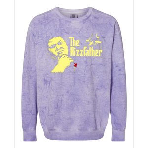 The Rizzfather The Rizzler Godfather Funny Meme Colorblast Crewneck Sweatshirt