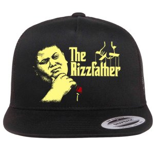 The Rizzfather The Rizzler Godfather Funny Meme Flat Bill Trucker Hat