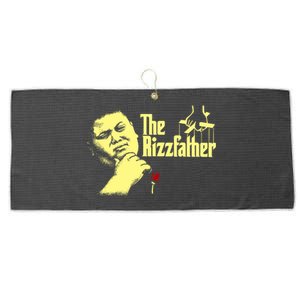 The Rizzfather The Rizzler Godfather Funny Meme Large Microfiber Waffle Golf Towel