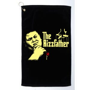 The Rizzfather The Rizzler Godfather Funny Meme Platinum Collection Golf Towel