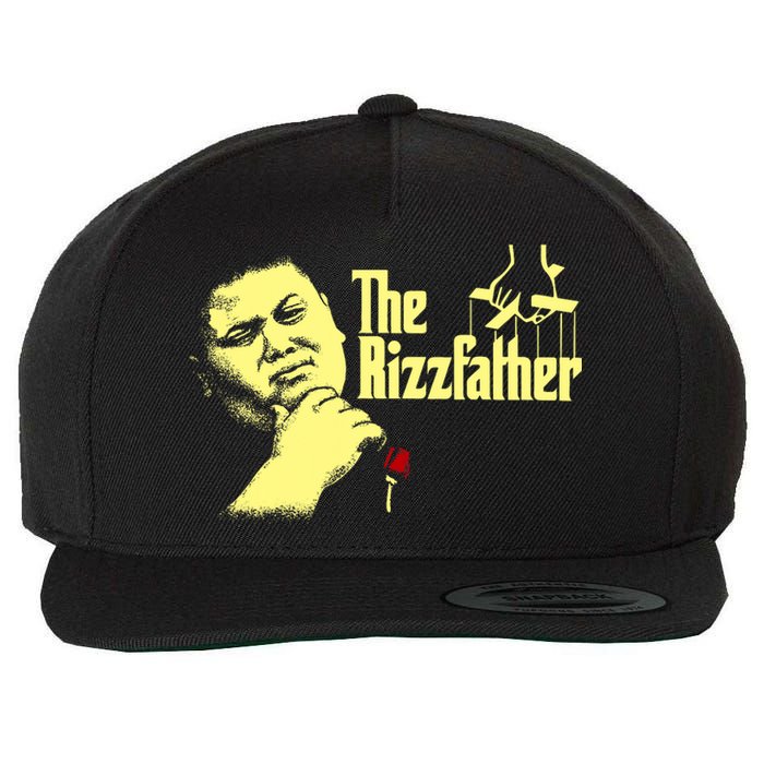 The Rizzfather The Rizzler Godfather Funny Meme Wool Snapback Cap