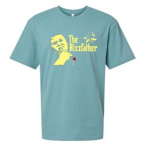 The Rizzfather The Rizzler Godfather Funny Meme Sueded Cloud Jersey T-Shirt