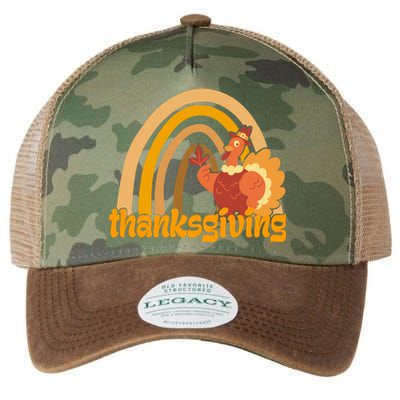 Thanksgiving Rainbow Turkey Holiday Cute Legacy Tie Dye Trucker Hat