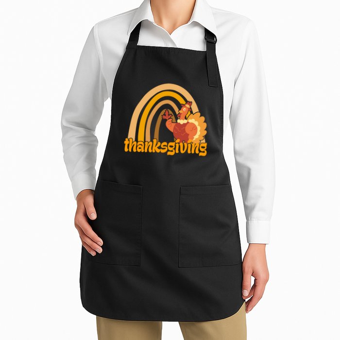 Thanksgiving Rainbow Turkey Holiday Cute Apron