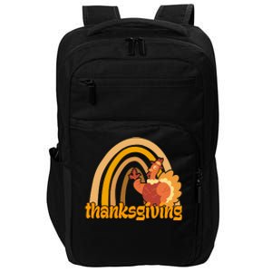 Thanksgiving Rainbow Turkey Holiday Cute Impact Tech Backpack