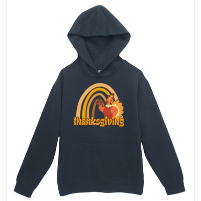 Thanksgiving Rainbow Turkey Holiday Cute Urban Pullover Hoodie